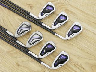 Iron set : Mizuno : ชุดเหล็ก Mizuno JPX EIII SV Hot Metal (ตัวท้อป ใบใหญ่ที่สุดของ Mizuno ตีง่ายมาก หน้าเด้ง ตีไกล) มีเหล็ก 6-Pw,Aw,Sw (7 ชิ้น) ก้านกราไฟต์ Flex R