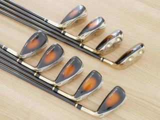 iron_set : ชุดเหล็กกระเทย Katana Izu Max Sniper มีเหล็ก 5-Pw,Aw,As,Sw (9 ชิ้น เบอร์ 5 ตีระยะเท่าเหล็ก 4 ปกติ) ก้านกราไฟต์ Flex R