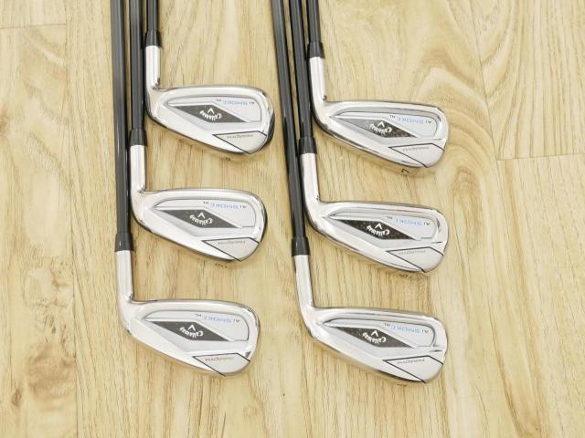 Iron set : Callaway : ชุดเหล็ก Callaway Paradym Ai Smoke HL (รุ่นล่าสุด ออกปี 2024 ตีง่ายมาก ไกล Japan Spec.) มีเหล็ก 5-Pw (6 ชิ้น) ก้านกราไฟต์ Fujikura TENSEI 50 Flex R