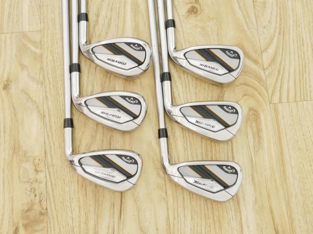 Iron set : Callaway : ชุดเหล็ก Callaway Mavrik (ปี 2020 ตีง่าย ไกลมากๆ) มีเหล็ก 6-Pw,Aw (6 ชิ้น) ก้านกราไฟต์ Mitsubishi Diamana 50 Flex R