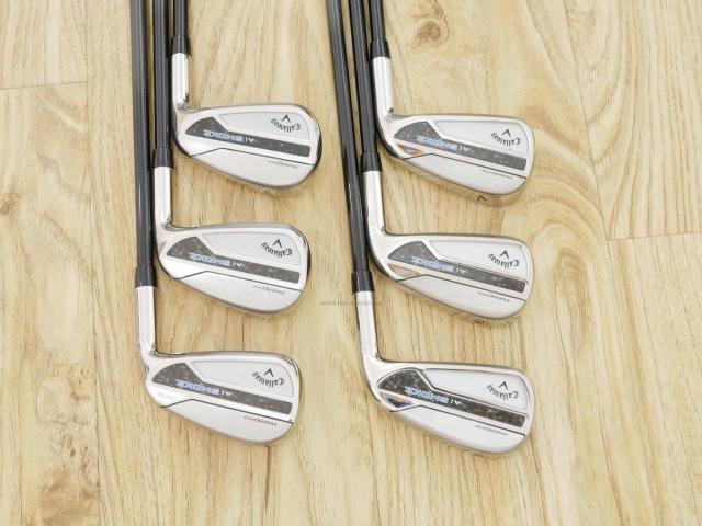 Iron set : Callaway : ชุดเหล็ก Callaway Paradym Ai Smoke (รุ่นล่าสุด ออกปี 2024 ตีง่ายมาก ไกล Japan Spec.) มีเหล็ก 5-Pw (6 ชิ้น) ก้านกราไฟต์ Fujikura TENSEI 50 Flex R