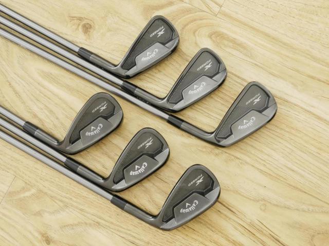 Iron set : Callaway : ชุดเหล็ก Callaway X Forged Star Black Limited (ออกปี 2021 หายากมากๆ) มีเหล็ก 5-Pw (6 ชิ้น) ก้านกราไฟต์ Fujikura MC 80 Flex R