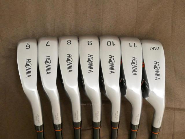 Iron set : Honma : ชุดเหล็ก Honma ATHPORT E+ มีเหล็ก 6-11,Aw (7 ชิ้น) ก้านกราไฟต์ Honma ARMRQ WT-53 Flex R