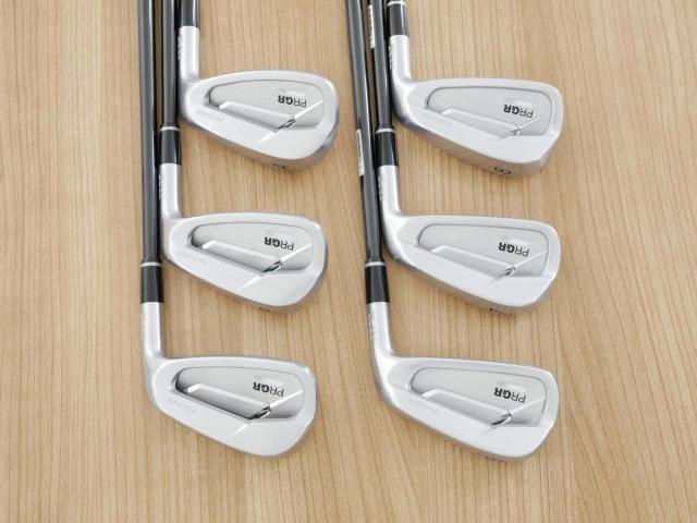 Iron set : PRGR : ชุดเหล็ก PRGR 03 Forged (รุ่นล่าสุด ปี 2024 ตีง่าย ไกลมากๆๆ) มีเหล็ก 6-Pw,AW (6 ชิ้น) ก้านกราไฟต์ Mitsubishi Diamana Flex R