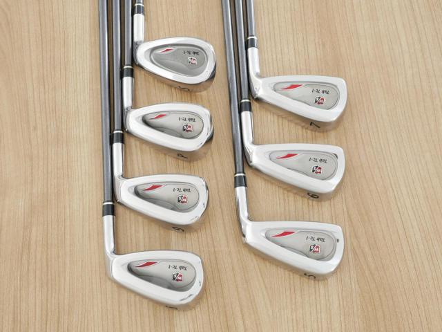 Iron set : Other Brand : ชุดเหล็ก Wilson TAB TC-1 (รุ่นท๊อปสุด หน้าเด้ง ตีไกล) มีเหล็ก 5-Pw,Sw (7 ชิ้น) ก้านกราไฟต์ Flex S