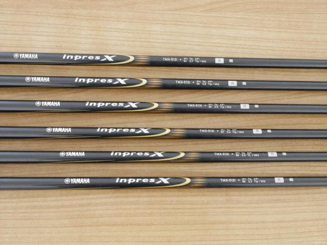 Iron set : Yamaha : ชุดเหล็ก Yamaha Inpres X Z Cavity (ใบใหญ่ เด้ง ไกล) มีเหล็ก 6-9,Aw,Sw (6 ชิ้น ขาด Pw) ก้านกราไฟต์ Flex R