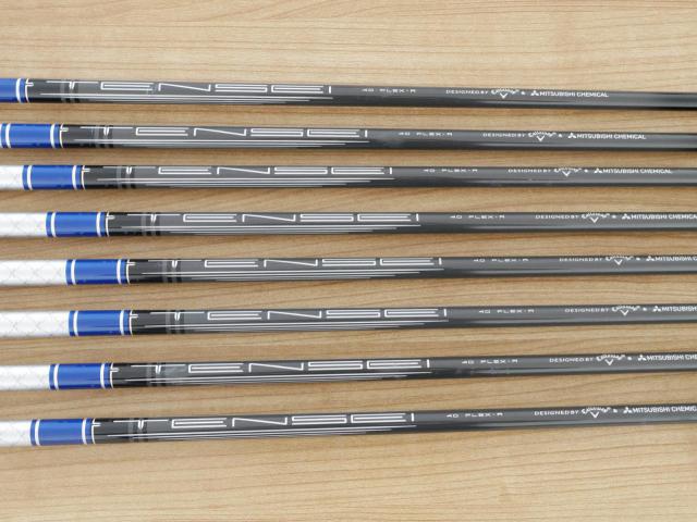 Iron set : Callaway : ชุดเหล็ก Callaway Paradym Ai Smoke Max Fast (รุ่นล่าสุด ออกปี 2024 ตีง่ายมาก ไกล Japan Spec.) มีเหล็ก 6-Pw,Aw,Gw,Sw (8 ชิ้น) ก้านกราไฟต์ Fujikura TENSEI 40 Flex R