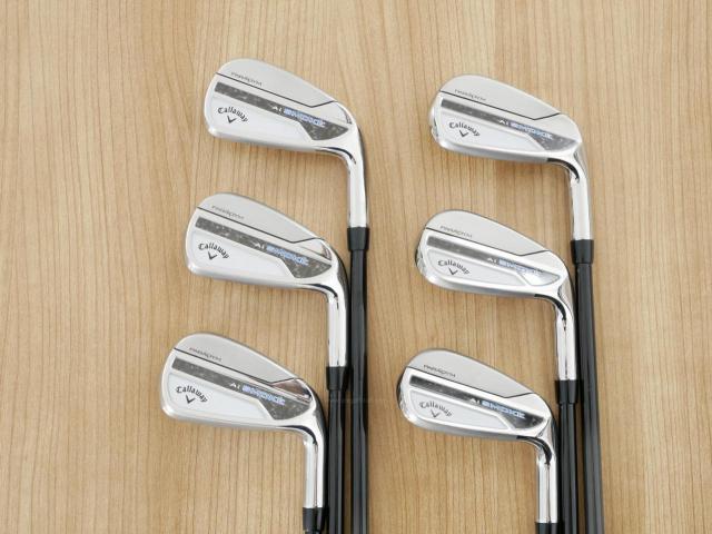 Iron set : Callaway : ชุดเหล็ก Callaway Paradym Ai Smoke (รุ่นล่าสุด ออกปี 2024 ตีง่ายมาก ไกล Japan Spec.) มีเหล็ก 6-Pw,Aw (6 ชิ้น) ก้านกราไฟต์ Fujikura TENSEI 50 Flex R