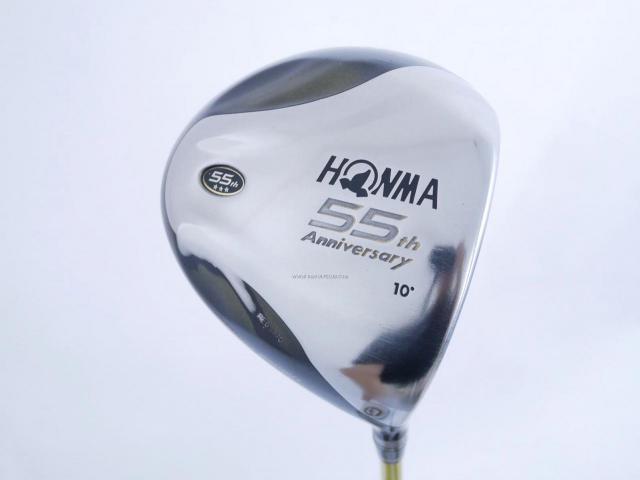 Driver : Honma : **ก้าน 3 ดาว** Honma 55th Anniversary (หน้าเด้งเกินกฏ หายากมาก) Loft 10 ก้าน ARMRQ Flex R (3 ดาว)