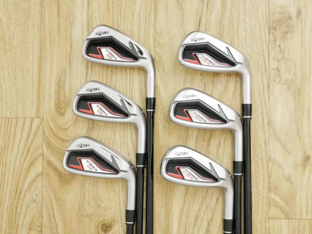 Iron set : Honma : ชุดเหล็ก Honma Tour World GS (ออกปี 2021 ใบใหญ่ ตีง่าย ไกล) มีเหล็ก 5-10 (6 ชิ้น) ก้านกราไฟต์ Honma Speedtuned 48 Flex R