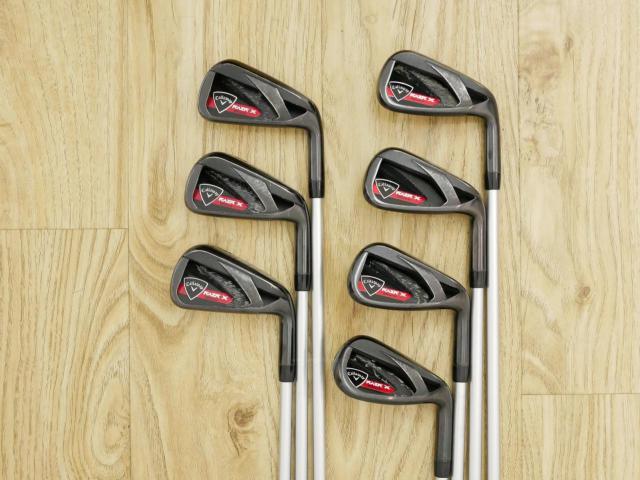 Iron set : Callaway : ชุดเหล็ก Callaway RAZR X Black มีเหล็ก 5-Pw,Sw (7 ชิ้น) ก้านกราไฟต์ Flex SR