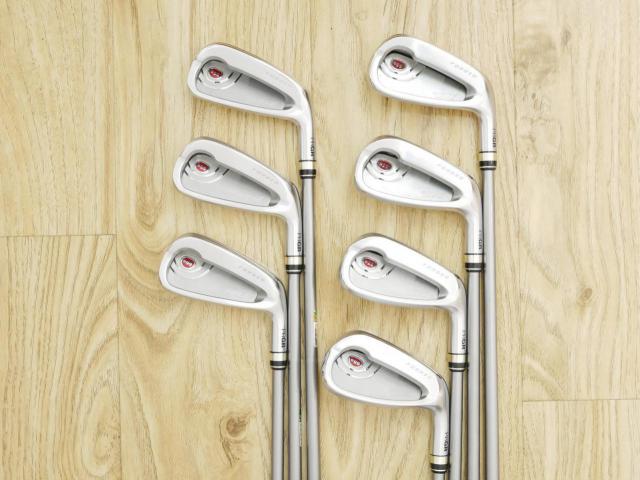 Iron set : PRGR : ชุดเหล็ก PRGR Egg PF Forged (รุ่นปี 2019 ตีง่ายและไกลมากๆ โกงสุดๆ) มีเหล็ก 5-Pw,Aw (7 ชิ้น) ก้านกราไฟต์ M-40 Flex SR