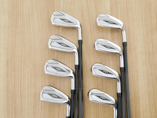 Iron set : Callaway : ชุดเหล็ก Callaway Paradym Ai Smoke HL (รุ่นล่าสุด ออกปี 2024 ตีง่ายมาก ไกล Japan Spec.) มีเหล็ก 6-Pw,Aw,Gw,Sw (8 ชิ้น) ก้านกราไฟต์ Mitsubishi TENSEI 50 Flex R