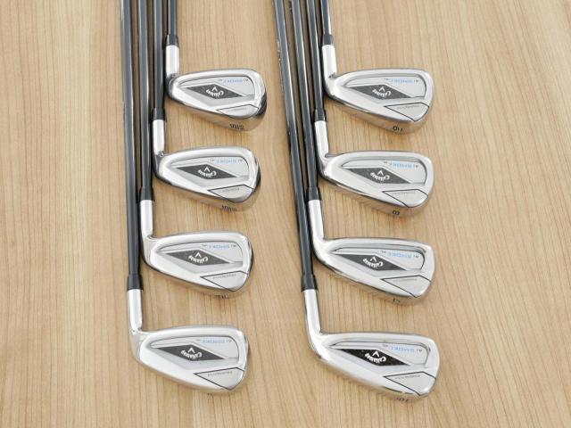 Iron set : Callaway : ชุดเหล็ก Callaway Paradym Ai Smoke HL (รุ่นล่าสุด ออกปี 2024 ตีง่ายมาก ไกล Japan Spec.) มีเหล็ก 6-Pw,Aw,Gw,Sw (8 ชิ้น) ก้านกราไฟต์ Mitsubishi TENSEI 50 Flex R