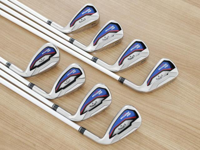 Iron set : Callaway : ชุดเหล็ก Callaway Big Bertha Beta (ใบใหญ่ ตีง่ายมาก) มีเหล็ก 5-Pw,Aw,Sw (8 ชิ้น) ก้านกราไฟต์ Fujikura Air Speeder Flex SR