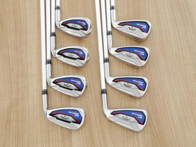 Iron set : Callaway : ชุดเหล็ก Callaway Big Bertha Beta (ใบใหญ่ ตีง่ายมาก) มีเหล็ก 5-Pw,Aw,Sw (8 ชิ้น) ก้านกราไฟต์ Fujikura Air Speeder Flex SR