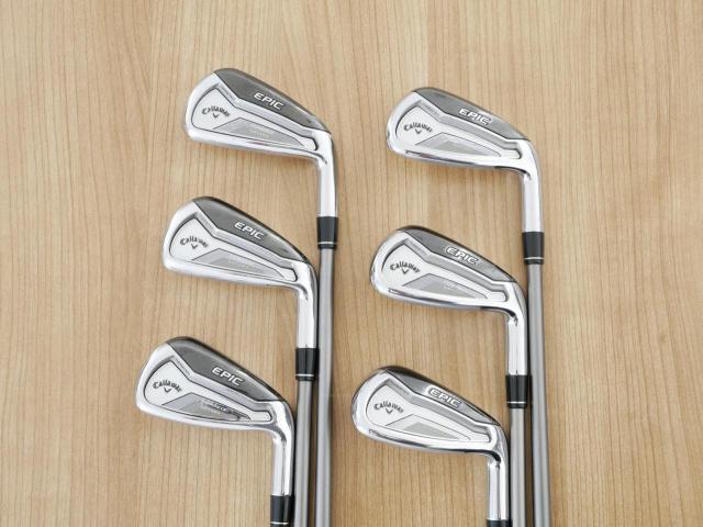 Iron set : Callaway : ชุดเหล็ก Callaway EPIC Forged Star (รุ่นท้อปสุด ปี 2020 ตีไกลกว่าปกติ 2 เบอร์) มีเหล็ก 6-Pw,Aw (6 ชิ้น) ก้านกราไฟต์ Fujikura Speeder Evolution Flex SR