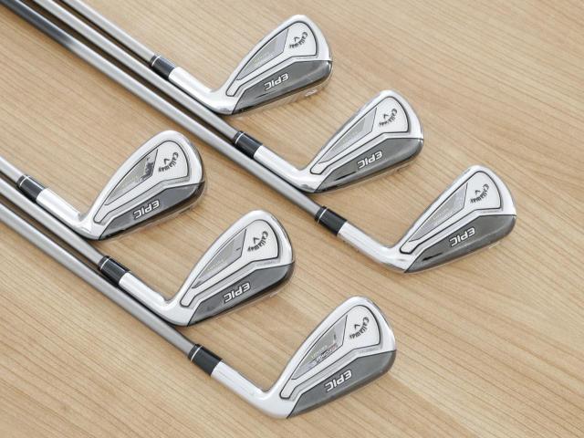 Iron set : Callaway : ชุดเหล็ก Callaway EPIC Forged Star (รุ่นท้อปสุด ปี 2020 ตีไกลกว่าปกติ 2 เบอร์) มีเหล็ก 6-Pw,Aw (6 ชิ้น) ก้านกราไฟต์ Fujikura Speeder Evolution Flex SR