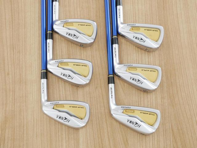 Iron set : Honma : **ก้าน 3 ดาว** ชุดเหล็ก Honma Tour World TW727P (Forged) มีเหล็ก 5-10 (6 ชิ้น) ก้านกราไฟต์ ARMRQ 8 (54) Flex R (3 ดาว)