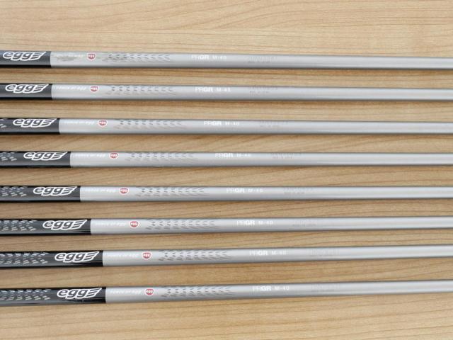 Iron set : PRGR : ชุดเหล็กกระเทย PRGR Egg PF Forged (รุ่นปี 2019 ตีง่ายและไกลมากๆ โกงสุดๆ) มีเหล็ก 6-Pw,Aw,As,Sw (8 ชิ้น) ก้านกราไฟต์ M-40 Flex SR