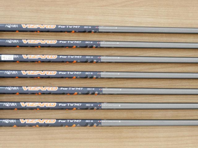 Iron set : Honma : ชุดเหล็ก Honma Tour World TW747P (รุ่นปี 2019) มีเหล็ก 6-11,Sw (7 ชิ้น) ก้านกราไฟต์ Honma Vizard 50 Flex S