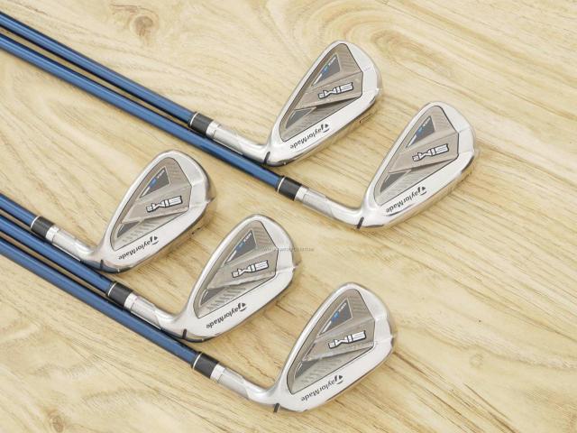 Iron set : Taylormade : ชุดเหล็ก Taylormade SIM 2 MAX (ออกปี 2021 Japan Spec.) มีเหล็ก 6-Pw (5 ชิ้น) ก้านกราไฟต์ Mitsubishi TENSEI TM60 Flex R