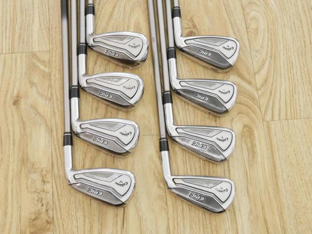 Iron set : Callaway : ชุดเหล็ก Callaway EPIC Forged Star (รุ่นท้อปสุด ปี 2020 ตีไกลกว่าปกติ 2 เบอร์) มีเหล็ก 5-Pw,Aw,Gw (8 ชิ้น) ก้านกราไฟต์ Fujikura Speeder Evolution Flex R