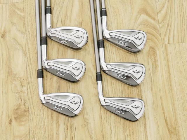 Iron set : Callaway : ชุดเหล็ก Callaway EPIC Forged Star (รุ่นท้อปสุด ปี 2020 ตีไกลกว่าปกติ 2 เบอร์) มีเหล็ก 6-Pw,Aw (6 ชิ้น) ก้านกราไฟต์ Fujikura Speeder Evolution Flex SR