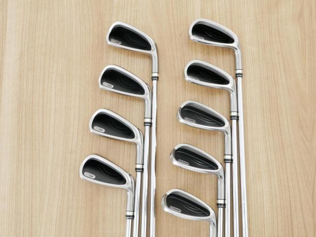 Iron set : PRGR : ชุดเหล็กกระเทย PRGR Egg Forged มีเหล็ก 5-Pw,Aw,As,Sw (9 ชิ้น) ก้านเหล็ก PRGR SSII 95 Flex SR