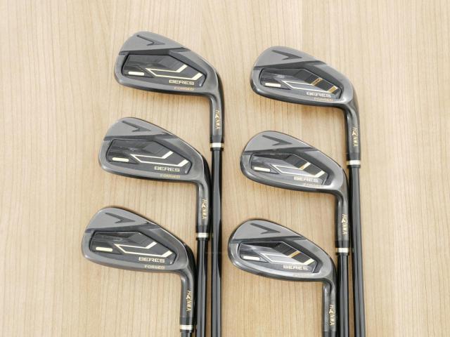 Iron set : Honma : ชุดเหล็ก Honma Beres 09 Forged Black (รุ่นล่าสุด ออกปี 2024 สวยมากๆ) มีเหล็ก 6-11 (6 ชิ้น เทียบเท่า 6-Pw) ก้าน ARMRQ FX Flex R