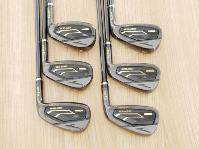 Iron set : Honma : ชุดเหล็ก Honma Beres 09 Forged Black (รุ่นล่าสุด ออกปี 2024 สวยมากๆ) มีเหล็ก 6-11 (6 ชิ้น เทียบเท่า 6-Pw) ก้าน ARMRQ FX Flex R