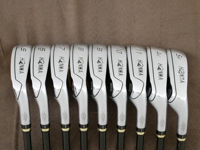 Iron set : Honma : **ก้าน 3 ดาว** ชุดเหล็ก Honma Beres IS-01 (หน้าเด้ง Maraging) มีเหล็ก 5-11,Aw,Sw (9 ชิ้น เทียบเท่า 4-Pw,Aw,Sw) ก้าน ARMRQ 6 (49) FLex R (3 ดาว)