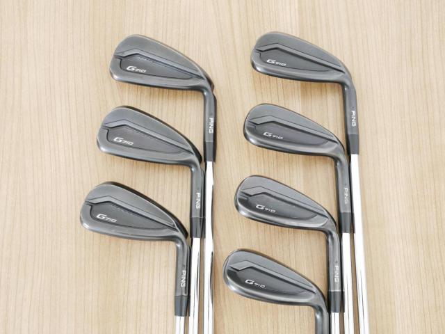 Iron set : Ping : ชุดเหล็ก Ping G710 (ปี 2021 Japan Spec. ใบใหญ่ ง่ายที่สุด ไกลที่สุดของ Ping) มีเหล็ก 6-Pw,Aw,Sw (7 ชิ้น)  ก้านเหล็ก NS Pro 950 NEO Flex R