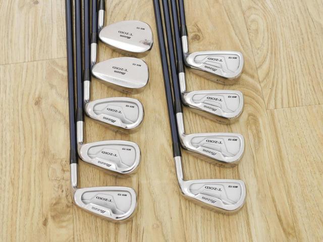 Iron set : Mizuno : ชุดเหล็ก Mizuno T-Zoid MX-15 มีเหล็ก 4-Pw,Aw,Sw (9 ชิ้น) ก้านกราไฟต์ Flex R