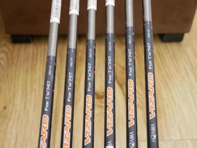 Iron set : Honma : ชุดเหล็ก Honma Tour World TW747P (รุ่นปี 2019) มีเหล็ก 5-10 (6 ชิ้น) ก้านกราไฟต์ Honma Vizard 50 Flex R