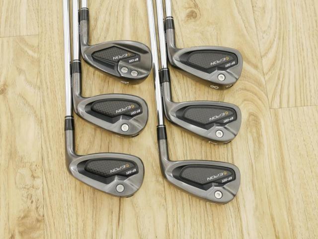 Iron set : Epon : ชุดเหล็ก EPON EF-02I Forged (ออกปี 2022 ใบใหญ่ ตีง่าย ไกล) มีเหล็ก 6-Pw,Aw (6 ชิ้น) ก้านเหล็ก NS Pro Modus 105 Flex R