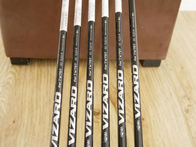 Iron set : Honma : ชุดเหล็ก Honma Tour World TW757P (ออกปี 2022) มีเหล็ก 5-Pw (6 ชิ้น) ก้านกราไฟต์ Honma Vizard 50 Flex R