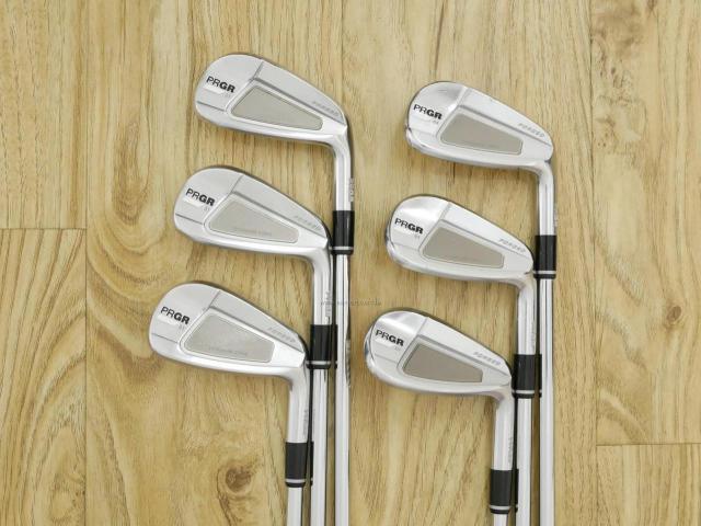 Iron set : PRGR : ชุดเหล็ก PRGR 01 Forged (Titanium Core ปี 2021) มีเหล็ก 5-Pw (6 ชิ้น) ก้านเหล็ก NS Pro M43 Flex S