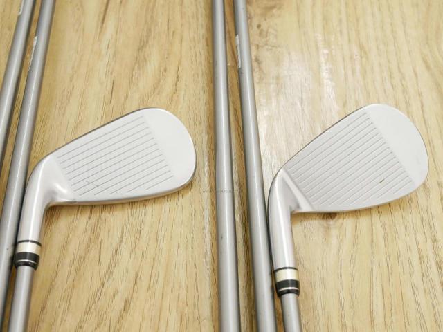 Iron set : PRGR : ชุดเหล็ก PRGR Egg PF Forged (รุ่นปี 2019 ตีง่ายและไกลมากๆ โกงสุดๆ) มีเหล็ก 6-Pw,Aw,As,Sw (8 ชิ้น) ก้านกราไฟต์ M-40 Flex SR