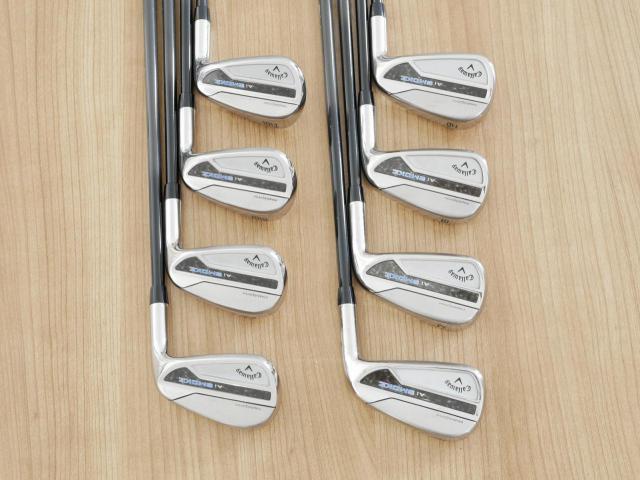 Iron set : Callaway : ชุดเหล็ก Callaway Paradym Ai Smoke (รุ่นล่าสุด ออกปี 2024 ตีง่ายมาก ไกล Japan Spec.) มีเหล็ก 6-Pw,Aw,Gw,Sw (8 ชิ้น) ก้านกราไฟต์ Fujikura TENSEI 50 Flex R