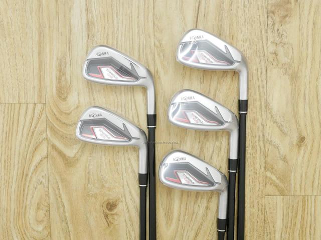 Iron set : Honma : **ของใหม่ ยังไม่แกะพลาสติก** ชุดเหล็ก Honma Tour World GS (ออกปี 2021 ใบใหญ่ ตีง่าย ไกล) มีเหล็ก 6-10 (5 ชิ้น) ก้านกราไฟต์ Honma Speedtuned 48 Flex R