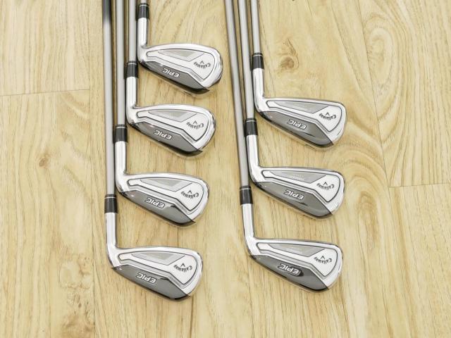 Iron set : Callaway : ชุดเหล็ก Callaway EPIC Forged Star (รุ่นท้อปสุด ปี 2020 ตีไกลกว่าปกติ 2 เบอร์) มีเหล็ก 5-Pw,Aw (7 ชิ้น) ก้านกราไฟต์ Fujikura Speeder Evolution Flex SR