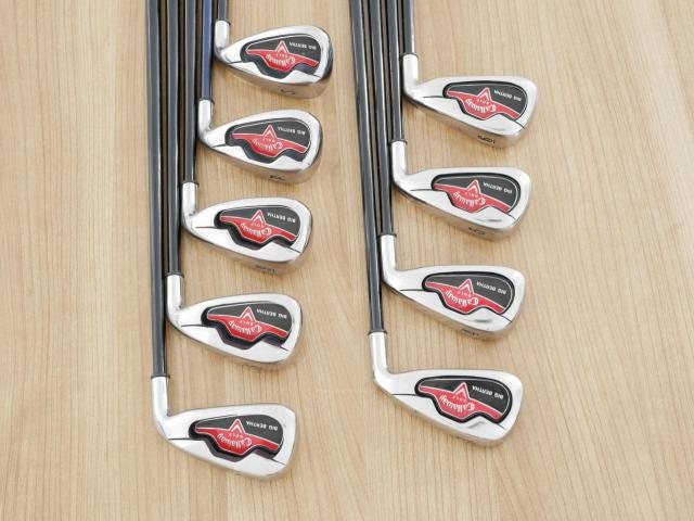 Iron set : Callaway : **มีตำหนิ** ชุดเหล็ก Callaway Big Bertha มีเหล็ก 3-Pw,Sw (9 ชิ้น) ก้านกราไฟต์ Flex R