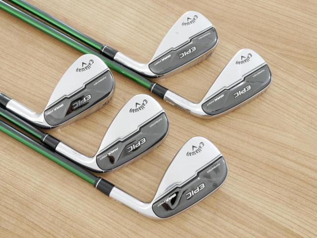 Iron set : Callaway : ชุดเหล็ก Callaway EPIC Max Fast (รุ่นแพงสุด ไกลสุดของ Callaway ปี 2021) มีเหล็ก 7-Pw,Aw (5 ชิ้น) ก้านกราไฟต์ Fujikura Speeder Evolution Flex R