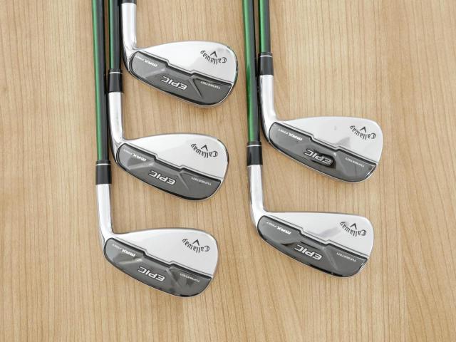 Iron set : Callaway : ชุดเหล็ก Callaway EPIC Max Fast (รุ่นแพงสุด ไกลสุดของ Callaway ปี 2021) มีเหล็ก 7-Pw,Aw (5 ชิ้น) ก้านกราไฟต์ Fujikura Speeder Evolution Flex R