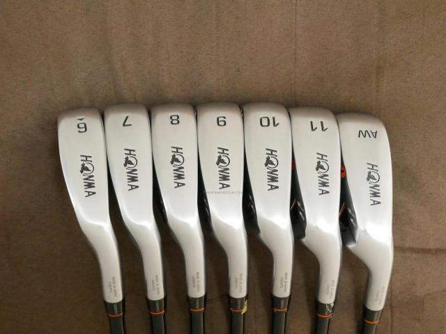 Iron set : Honma : ชุดเหล็ก Honma ATHPORT E+ มีเหล็ก 6-11,Aw (7 ชิ้น) ก้านกราไฟต์ Honma ARMRQ WT-53 Flex R