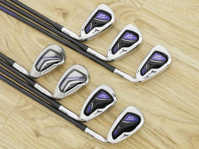 Iron set : Mizuno : ชุดเหล็ก Mizuno JPX EIII SV Hot Metal (ตัวท้อป ใบใหญ่ที่สุดของ Mizuno ตีง่ายมาก หน้าเด้ง ตีไกล) มีเหล็ก 6-Pw,Aw,Sw (7 ชิ้น) ก้านกราไฟต์ Flex R