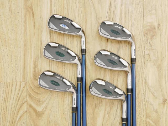 Iron set : Tsuruya : ชุดเหล็ก Tsuruya AXEL Dual Impact Z HM (หน้าเด้ง) มีเหล็ก 6-Pw,Aw (6 ชิ้น) ก้านกราไฟต์ Flex R