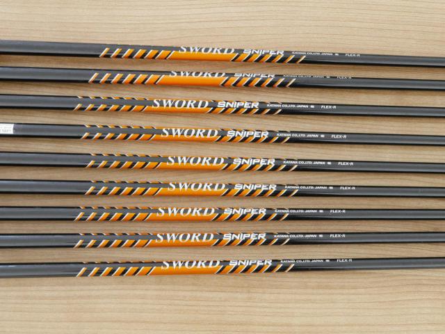 Iron set : Katana : ชุดเหล็กกระเทย Katana Izu Max Sniper มีเหล็ก 5-Pw,Aw,As,Sw (9 ชิ้น เบอร์ 5 ตีระยะเท่าเหล็ก 4 ปกติ) ก้านกราไฟต์ Flex R