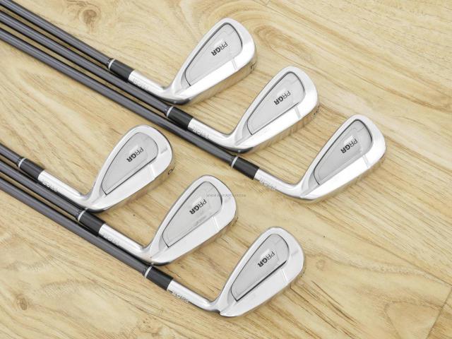 Iron set : PRGR : ชุดเหล็ก PRGR 02 Forged (ปี 2021 นุ่มมาก หายาก) มีเหล็ก 5-Pw (6 ชิ้น) ก้านกราไฟต์ Mitsubishi Diamana Flex S